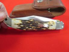 Schrade  Uncle Henry Single Blade Liner Lock Staglon Handle Model 127UH