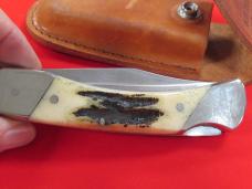 Schrade Single Blade Lockback Stag Handle 