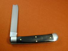 Cooper Cutlery Smooth Buffalo Horn Razor Trapper Knife NIT Made in USA 5119BH