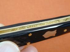 Cooper Cutlery Smooth Buffalo Horn Razor Trapper Knife NIT Made in USA 5119BH