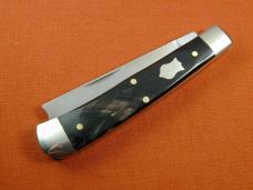 Cooper Cutlery Smooth Buffalo Horn Razor Trapper Knife NIT Made in USA 5119BH