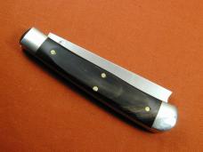 Cooper Cutlery Smooth Buffalo Horn Razor Trapper Knife NIT Made in USA 5119BH