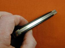 Cooper Cutlery Smooth Buffalo Horn Razor Trapper Knife NIT Made in USA 5119BH
