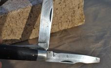 TL 29 Kutmaster Utica NY War Years Brass And Steel liners, Bolsters, Bail  And Liner Lock 4