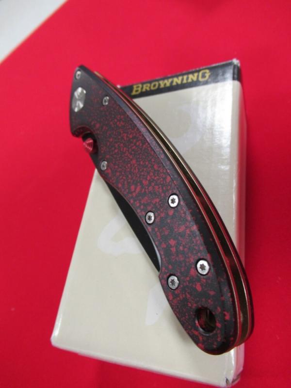 Browning Red Eclipse Liner Lock Made in Italy Model #074 Browning Red Eclipse Liner Lock Made in Italy Model #074