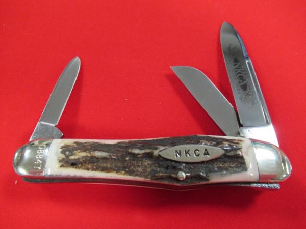 Kissing Crane 1980 NKCA Museum Humpback Stag Whittler Kissing Crane 1980 NKCA Museum Humpback Stag Whittler