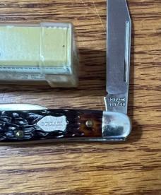 SCHRADE USA 708 TWO BLADE POCKET KNIFE - 2 3/4" CLOSED - 708 VIEW TUBE BOX - VINTAGE '74-'79
