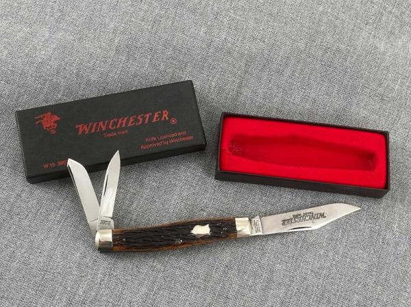 Black Box Winchester – 1991 Serpentine Splitback Whittler – W15 3907 - Jigged Bone
