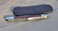 Camillus Santa Fe Stone Works Tuxedo Pearl And Jet 3" Closed Never Used 1/2 Stop Tight Loud Snap