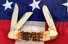 2001 Case xx TB 6339 Sowbelly Knife with Brown Jigged Bone Handles -NOS