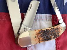 2001 Case xx TB 6339 Sowbelly Knife with Brown Jigged Bone Handles -NOS