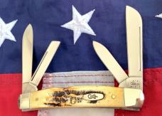 2001 Case xx 3 & 3/4” Congress (6.54052 SS) w/ Great Bone Stag Handles -NOS