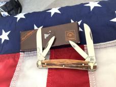 1985 Carl Schlieper / German Eye Brand -4 Blade Congress  +Sweet Stag Handles -NOS +Orig Box