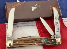 1985 Carl Schlieper / German Eye Brand -4 Blade Congress  +Sweet Stag Handles -NOS +Orig Box