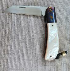 Vincenzo Balistreri MOP Marea Slipjoint.3.75"..Timascus..interior lanyard pin..filework..coa.. slip 