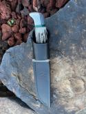  LEROY REMER BUCK 119 STAG HANDLES WITH MALACHITE END SPACERS