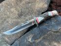  LEROY REMER BUCK 119 STAG HANDLES WITH CORAL END SPACERS