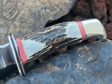  LEROY REMER BUCK 119 STAG HANDLES WITH CORAL END SPACERS