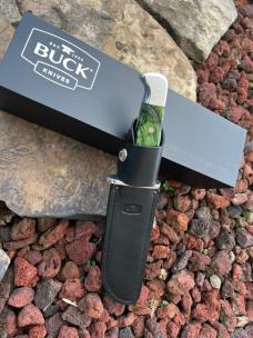  LEROY REMER ANTIQUE GREEN CROSSCUT IVORY BUCK 124