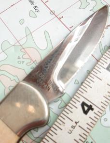 VTG EDGE MARK JAPAN 11-340 EXPLORER Smooth Bone Lockback KnifeC23