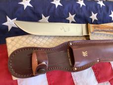 J A Henckels Fixed Blade Hunter Knife, Mdl# 600-5 & 1/2 -Great Stag Handles +Orig Box -NOS