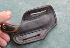 Mickey Yurco Self Defense  440C Mint #676 Layered Wood Hand Made Sheath By Erickson