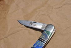 Camillus Knife Santa Fe Stone Works Handle Other Side Wood Knife Is Mint Last Camillus Tang Stamp