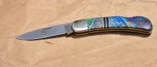 Camillus Knife Santa Fe Stone Works Handle Other Side Wood Knife Is Mint Last Camillus Tang Stamp