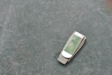 Camillus USA 872 Lobster Money Clip 2" Closed Santa Fe Stone Works Lapis Lazurli And Pearl N