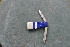 Camillus USA 872 Lobster Money Clip 2" Closed Santa Fe Stone Works Lapis Lazurli And Pearl N