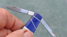 Camillus USA 872 Lobster Money Clip 2" Closed Santa Fe Stone Works Lapis Lazurli And Pearl N