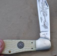 Case NKCA Jigged White Bone 5 1/2" Closed Mint 15th Anniversary Case XX .SS USA 