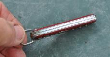 Lone Ranger Red 60th Anniv. 2 Blade Bail 3 1/8" Closed Factory Condition 1/2 Stop Tight Snaps Both