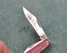 Lone Ranger Red 60th Anniv. 2 Blade Bail 3 1/8" Closed Factory Condition 1/2 Stop Tight Snaps Both