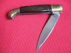 Vintage Italian Pattada Engraved Bolster Button Open/Close Switchblade Knife.