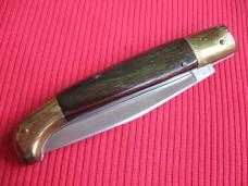 Vintage Italian Pattada Engraved Bolster Button Open/Close Switchblade Knife.