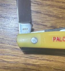 SCHRADE N.Y. U.S.A. 835Y "BIRDSEYE" STOCKMAN - VINTAGE '74-'81 PALOUSE AMMONIA AD & VIEW TUBE BOX
