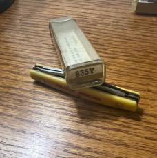 SCHRADE N.Y. U.S.A. 835Y "BIRDSEYE" STOCKMAN - VINTAGE '74-'81 PALOUSE AMMONIA AD & VIEW TUBE BOX