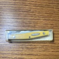 SCHRADE N.Y. U.S.A. 835Y "BIRDSEYE" STOCKMAN - VINTAGE '74-'81 PALOUSE AMMONIA AD & VIEW TUBE BOX