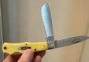 1990 Camillus Vin. 716 Yello Jaket w/Dual Locking Blades, Original Box, & Paperwork.Never used/Mint!