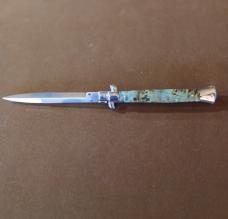 "SUPER NICE" 11" 4mm POLISHED "" FRANK BELTRAME BAYONET BLADE WITH "BLUE BRIAR WOOD HANDLES
