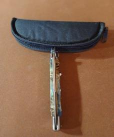 "SUPER NICE" 11" 4mm POLISHED "" FRANK BELTRAME BAYONET BLADE WITH "BLUE BRIAR WOOD HANDLES