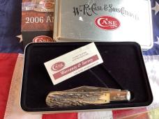 Case xx collectors club knife. 2006 Big Ole Daddy Barlow (Mdl# 5143) w/ Gnarly Stag Handles -NOS