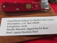 Canal Street Co-Op/Red Hill Cutlery 2018 Scarlett Red Boys Knife 