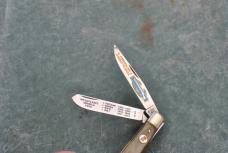 United Boker Solingen  Germany American Combat Veteran Factory Mint Stockman 4" Closed Colored Blade