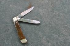 United Boker Solingen  Germany American Combat Veteran Factory Mint Stockman 4" Closed Colored Blade