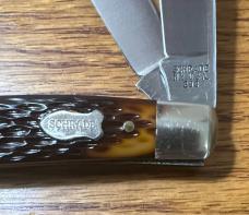 VINTAGE '74-'83 SCHRADE NY USA 293 TWO BLADE POCKET KNIFE - 293 VIEW TUBE BOX 3 7/8" CLOSED 
