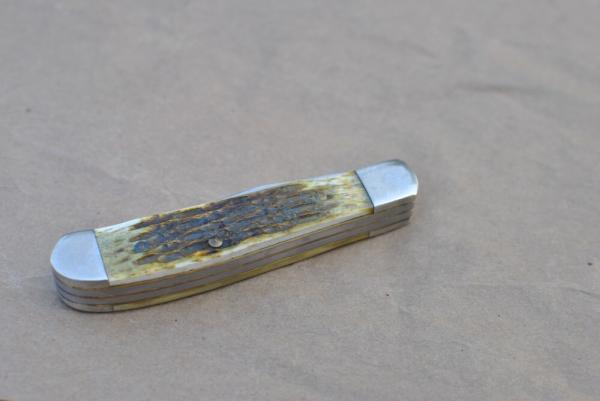 Parker Edwards Apaloosa Jigged Bone Stockman Made in Alabama Not Damascus Factory Mint 1984-87 Mfg.
