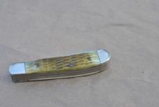 Parker Edwards Apaloosa Jigged Bone Stockman Made in Alabama Not Damascus Factory Mint 1984-87 Mfg.