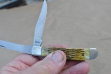 Parker Edwards Apaloosa Jigged Bone Stockman Made in Alabama Not Damascus Factory Mint 1984-87 Mfg.